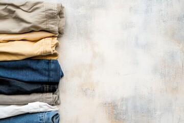 Aufkleber - Comparison of dirty and clean clothes showcasing the appeal of freshly laundered garments with room for additional information. Generative AI