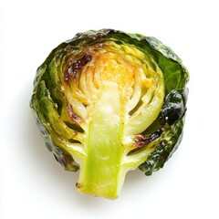 Poster - Roasted Brussels sprout with a golden exterior showcasing its tender core