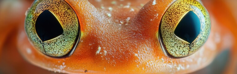 Aufkleber - Macro view capturing the fascinating details of a frog's face in natural habitat