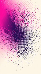Fototapete - Halftone gradient blending vibrant pink and purple for striking visual impact