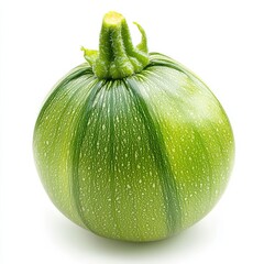 Poster - Freshly harvested zucchini with smooth green surface showcasing its vibrant color and natural texture in a well-lit setting