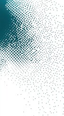 Fototapete - Cool halftone composition featuring teal fading in modern design