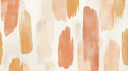 Aufkleber - Minimalist design featuring pencil strokes in warm, jagged washes on a neutral background