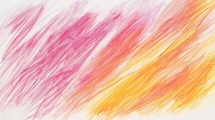Aufkleber - Expression of chaos through minimalist pencil strokes in vibrant hues at the artist's workspace