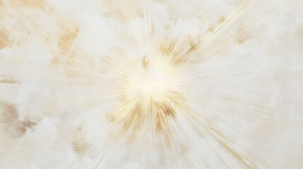 Radiant Sunburst Effect, Creamy White Background, Graphic Design, Soft Gold Glow, Abstract, Visual Concept