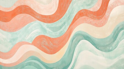 Aufkleber - Colorful swirling patterns created with soft pencil strokes and overlapping washes in a diagonal formation