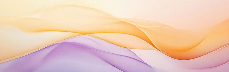 Poster - soft pastel amber and lavender lines create a calming visual effect for modern design settings and a