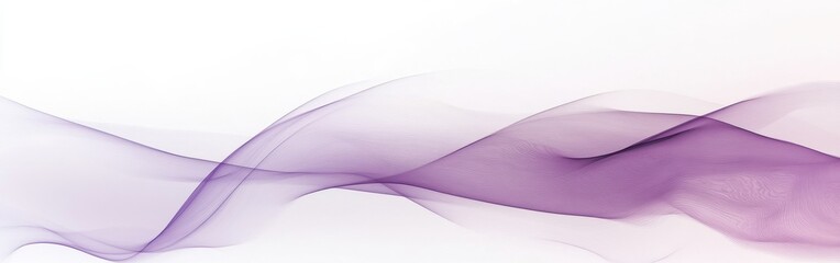 Poster - Soft lavender waves flow gently against a minimalistic background, creating a serene and calming atmosphere for creative inspiration