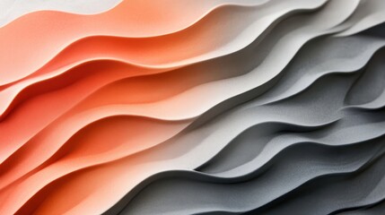 Aufkleber - Coral layers blend seamlessly into gray texture, showcasing elegant depth and fluidity in design