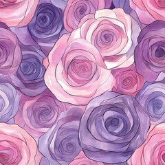 Poster - Intricate and colorful doodle art featuring various floral designs with a focus on roses in pastel shades