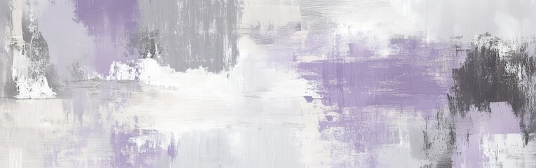 Poster - Abstract pencil strokes create a dynamic gray and lavender design showcasing fluid lines and shapes