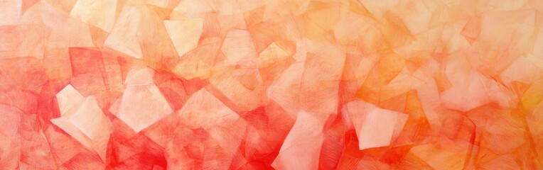 Poster - Abstract pencil strokes create vibrant orange and pink patterns for artistic expression