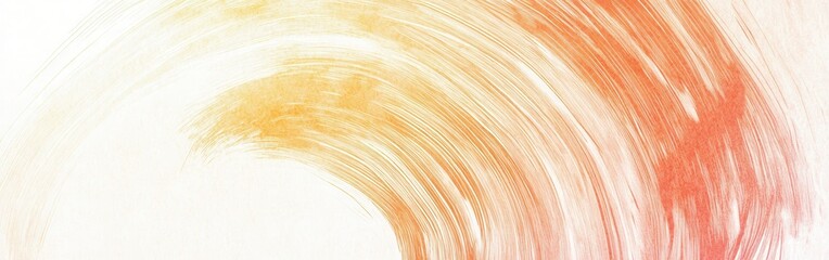 Leinwandbilder - Colorful abstract pencil strokes in a circular transition showcasing a blend of yellow and red hues