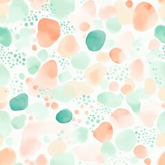 Fototapete - Whimsical watercolor doodles featuring playful shapes and soft colors for creative inspiration