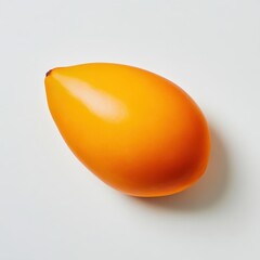 Poster - Vibrant orange mango with smooth surface displayed against clean background, highlighting its natural beauty and ripeness