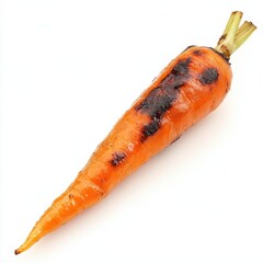 Poster - Roasted carrot with charred edges showcasing vibrant color and texture from a kitchen preparation