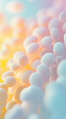 Leinwandbilder - Serene bokeh-inspired visual featuring pale orbs and gentle light in a dreamy space