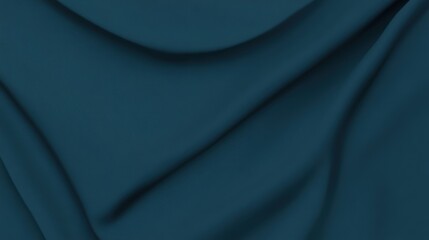 Poster - Smooth textured teal fabric drapes elegantly in natural light creating a calming atmosphere in a modern setting