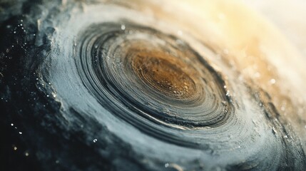 Aufkleber - Swirling patterns of light and dark with intricate textures captured in close up at dawn near calm waters. Generative AI