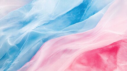 Poster - Soft pastel blue and pink color fields create a serene and calming visual experience for relaxation and inspiration