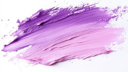 Poster - soft pastel lavender and pink chaotic brush strokes create a dreamy blend on a white canvas during a