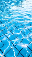 Fototapete - Breathtaking underwater view of a crystal clear pool with shimmering reflections dancing across the serene surface creating a mesmerizing and tranquil ambiance