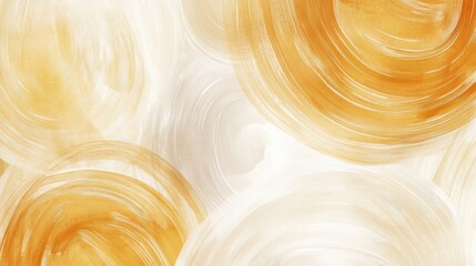 Aufkleber - Elegant pencil strokes form soft circles in pastel amber shades blending beautifully on a serene background, creating a tranquil atmosphere