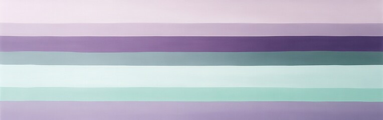 Poster - Elegant lavender and mint horizontal stripes create a calming visual effect in a minimalist design