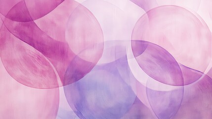 Aufkleber - Colorful overlapping circles create a soothing abstract composition in pastel hues and gentle tones