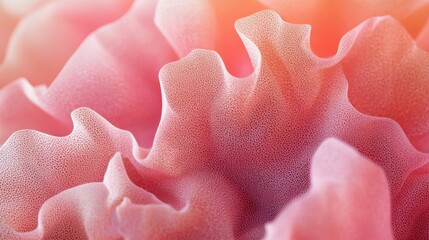 Poster - Monochrome coral abstract composition showcasing intricate textures and flowing forms in soft hues