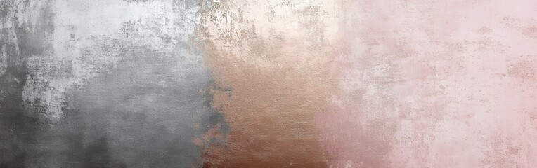 Aufkleber - Textured metal background featuring a gradient transition from silver to rose gold with subtle hues in a modern design space