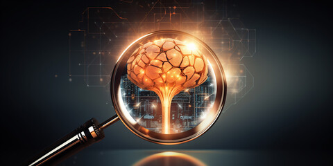 Wall Mural - Magnifying the AI Brain