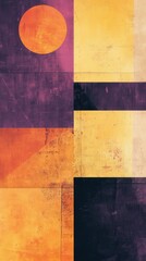 Fototapete - Radiant geometric layout with vibrant hues in an abstract composition