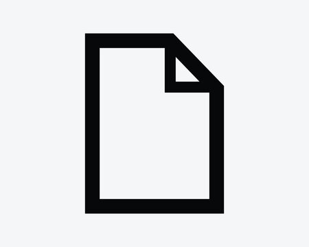 File Page Sheet Doc Document Paper Folder Outline Line Shape Black White Icon Sign Symbol Graphic Illustration Vector