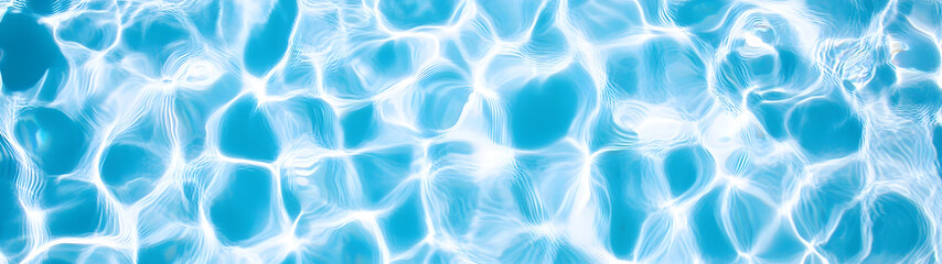 Poster - Captivating abstract background of swirling shimmering ripples and reflections in a tranquil crystal clear blue water surface
