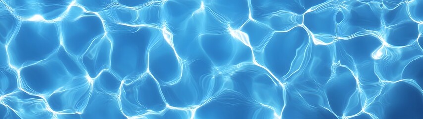 Poster - Captivating abstract background with stunning aquatic ripples and reflections in mesmerizing turquoise and blue hues creating a dynamic and serene water texture and pattern