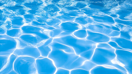 Poster - Captivating abstract image of a serene inviting aquatic surface with shimmering waves and reflections creating a calming and tranquil atmosphere in beautiful shades of blue