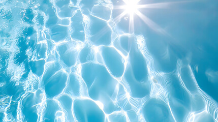 Poster - Captivating underwater scene showcasing the mesmerizing dance of light and water creating a serene and tranquil atmosphere