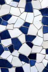 Poster - A layered, puzzle-like arrangement of soft-edged polygons in contrasting whites, grays, and rich