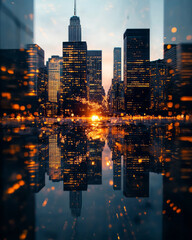 Aufkleber - A shallow depth-of-field capture with the key in tack-sharp focus while the lines of the building