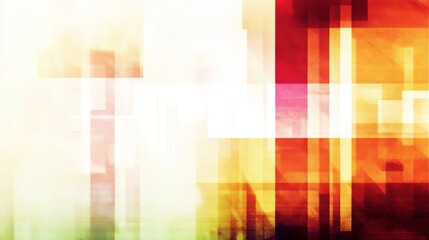 Poster - Abstract composition of vibrant color with geometric shapes creating a dynamic atmosphere