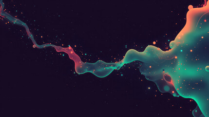 Aufkleber - A bold, neon-inspired design of a circuit board in electric blues and greens, with glowing nodes