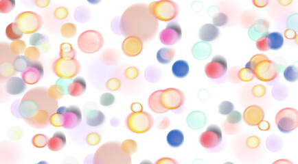 Wall Mural - blurred bokeh colors light glowing on transparent background
