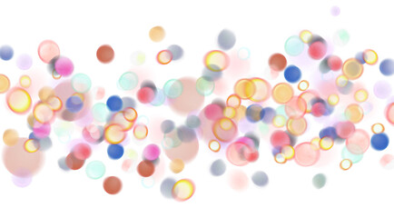 Wall Mural - blurred bokeh colors light glowing on transparent background