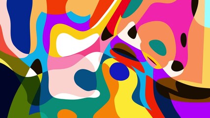 Poster - colorful abstract psychedelic fluid background for summer music festival