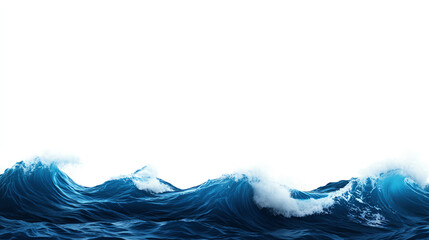 Naklejka na meble A stunning depiction of powerful ocean waves crashing against each other, showcasing the beauty and strength of nature's water formations in vibrant blue tones.