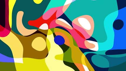 Poster - colorful abstract psychedelic fluid background for summer music festival