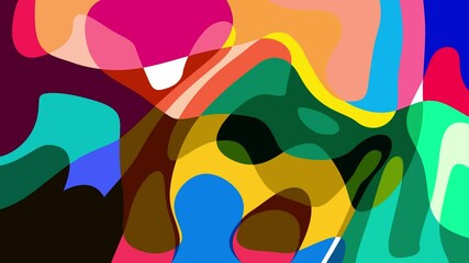 Poster - Colorful abstract psychedelic fluid background for summer music festival	