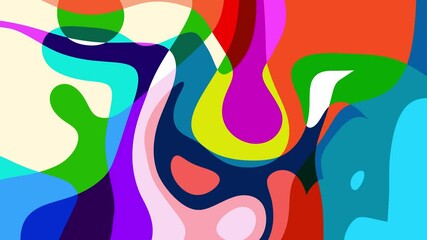 Poster - Colorful abstract psychedelic fluid background for summer music festival	