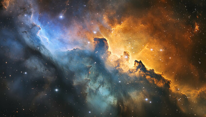 Wall Mural - beautiful nebula background. colorful galaxy with stars